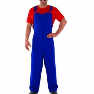 Mens Womens Kids Child Plumbers Mate Mario Luigi Super Bros Fancy Dress  Costume