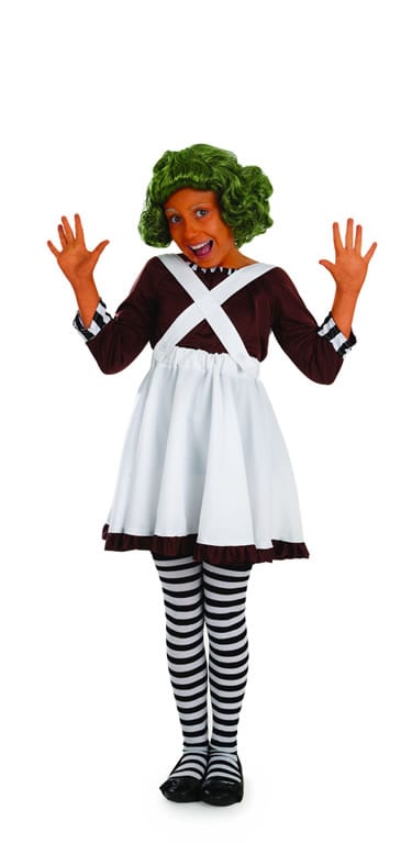 Roald Dahl Factory Worker Girl (Umpa Lumpa) Childrens Fancy Dress Costume