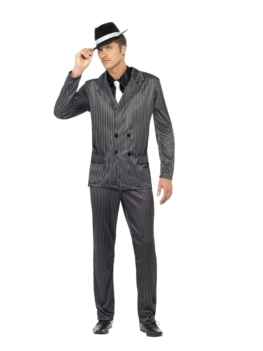 Gangster Suit Mens Fancy Dress Costume