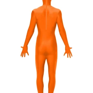 Second Skin Orange Bodysuit Fancy Dress Costume