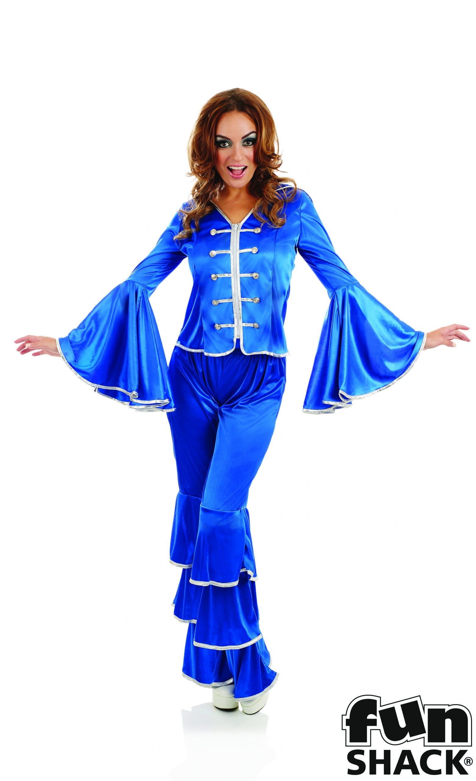 Dancing Queen Blue (Abba) Ladies Fancy Dress Costume