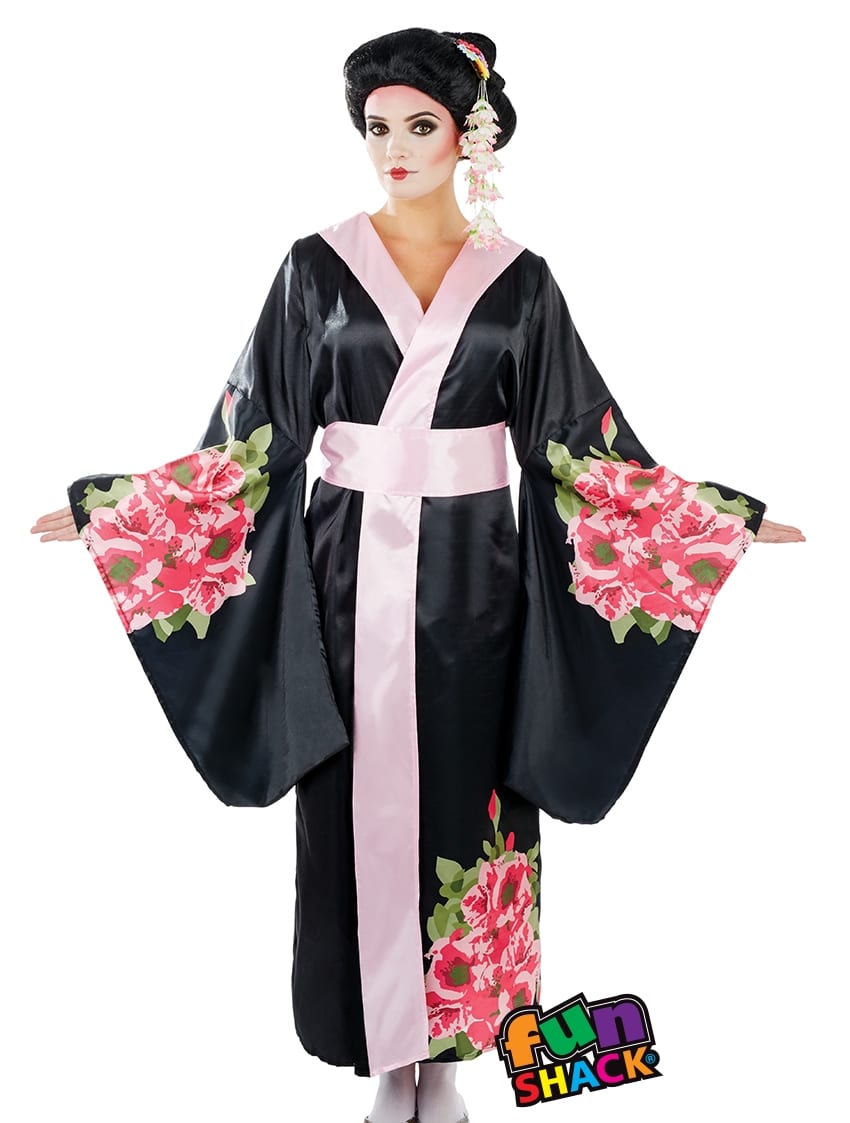Fancy Dress Japanese Geisha fancy dress costume Fever Collection Vodka Geis...
