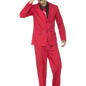 red fancy suit