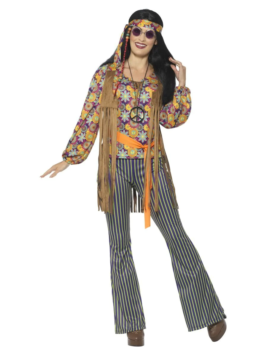Smiffys Men's 60s Hippie Costume, with Pants, Top, Waistcoat