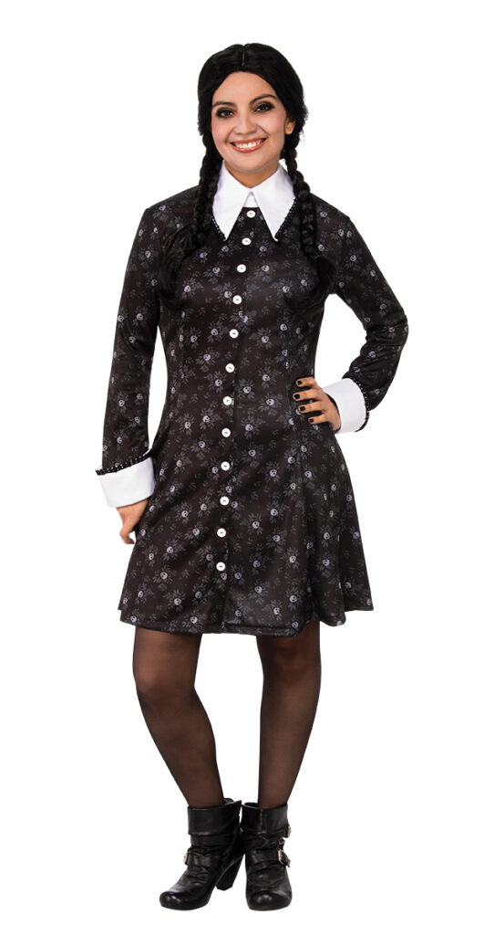 Addams Family Wednesday Addams Ladies Fancy Dress Costume Fancy Dress ...