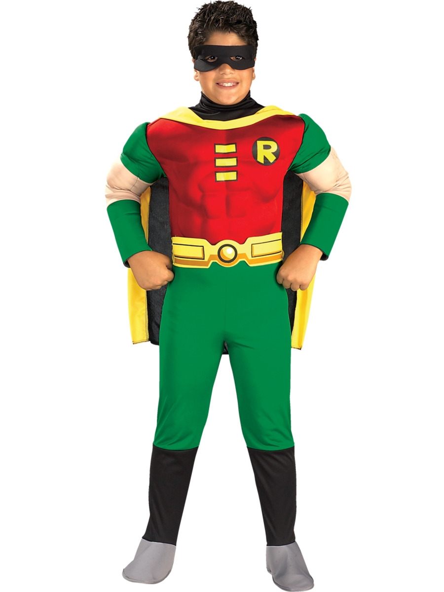Robin Musclechest Super Hero Children's Fancy Dress Costume Fancy Dress  Costume