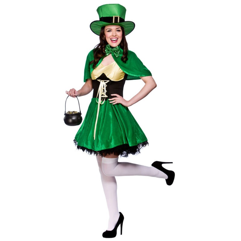 Lucky Leprechaun (St Patricks Day) Ladies Fancy Dress - Image 2