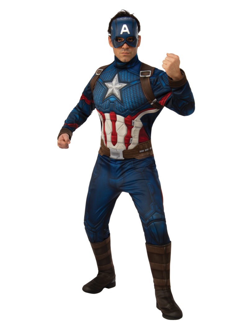 Captain America Deluxe Avengers 4 Men's Fancy Dress Costume